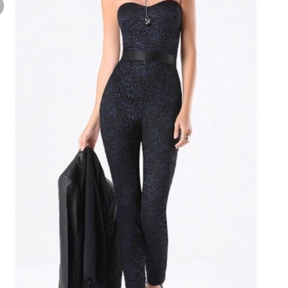 Bebé two tone lace catsuit